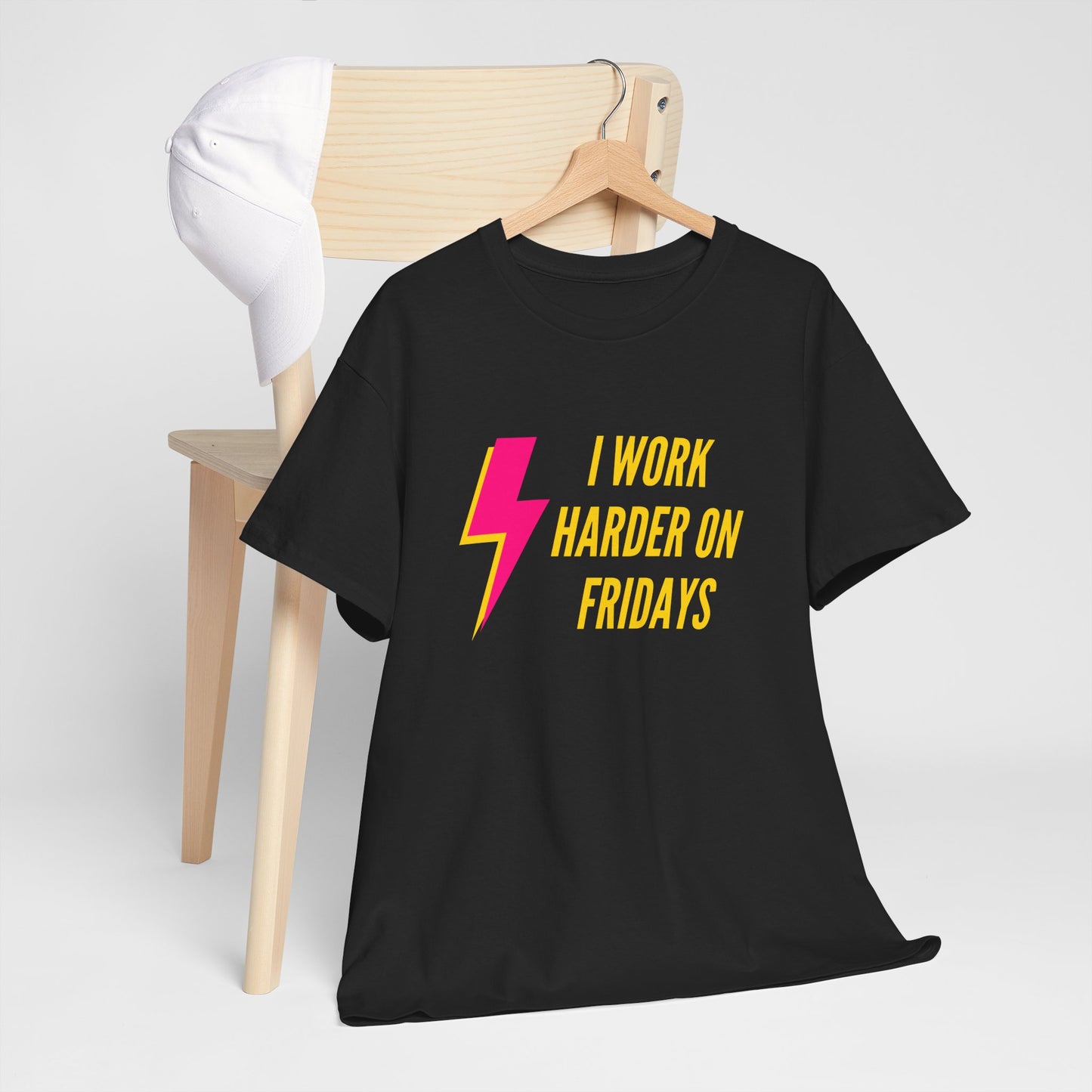 I Work Harder on Fridays - Unisex Heavy Cotton Tee | Fun & Comfortable Style