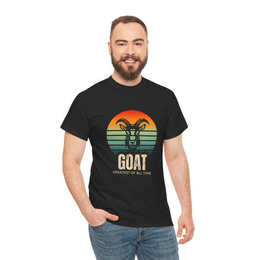 GOAT - Greatest of All Time - Unisex Heavy Cotton Tee | Iconic & Comfortable