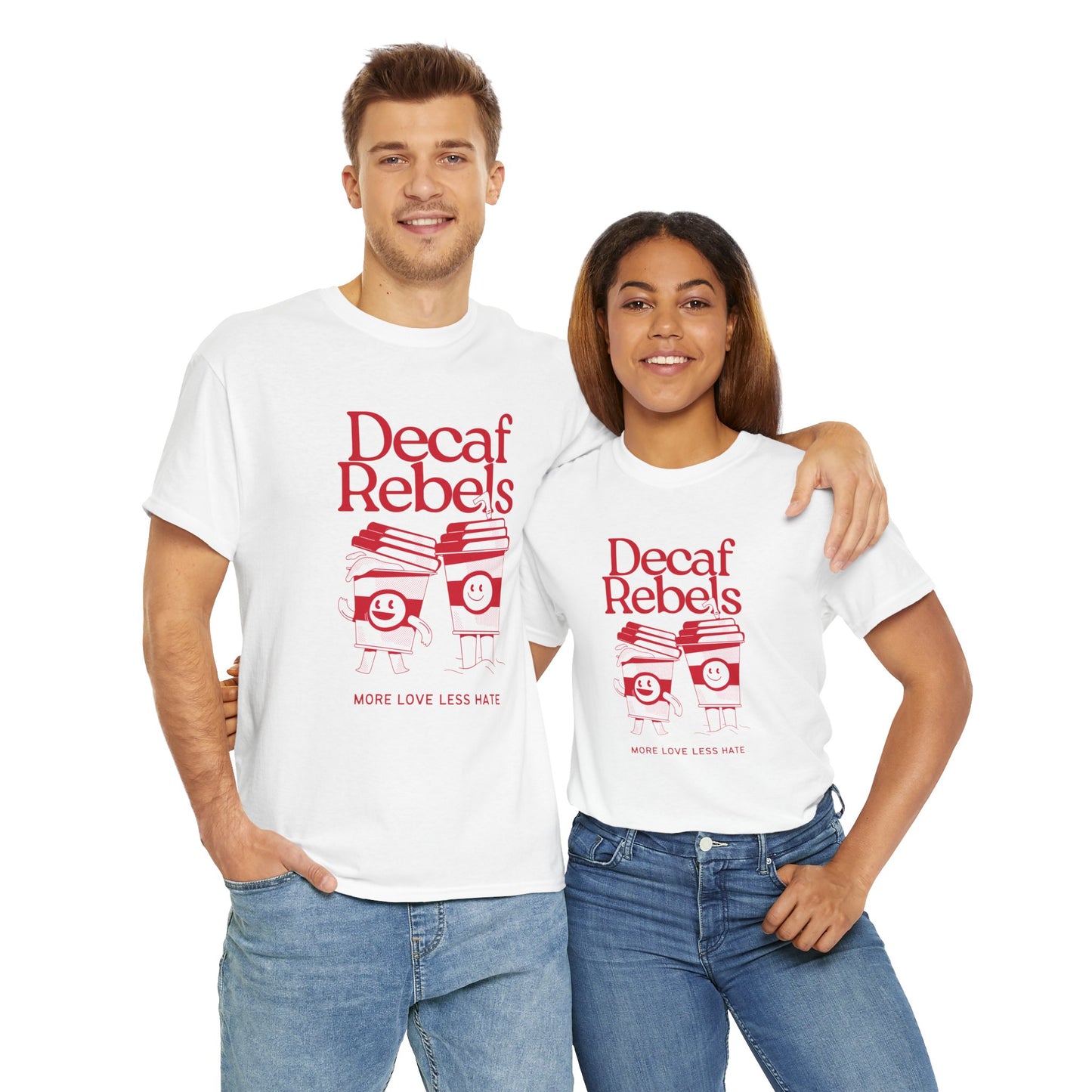 Decaf Rebels - Unisex Heavy Cotton Tee | Coffee Culture with a Twist